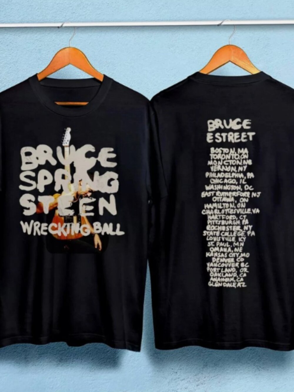 Bruce Springsteen Vintage Wrecking Ball Tour Tee Retro Band Shirt Y2K